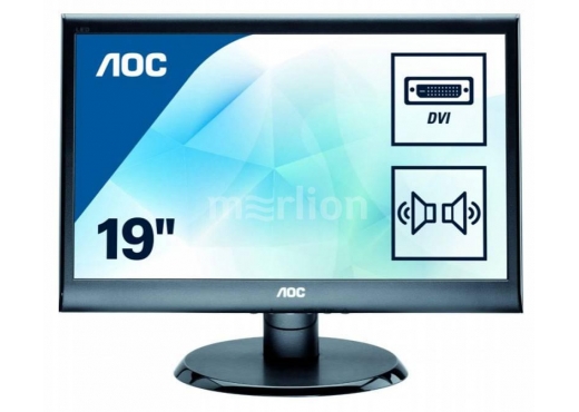 AOC 18.5" E975SWDA(/01) черный TN+film LED 5ms 16:9 DVI M/M матовая 250cd 1366x768 D-Sub HD READY 2.4кг