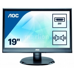 AOC 18.5" E975SWDA(/01) черный TN+film LED 5ms 16:9 DVI M/M матовая 250cd 1366x768 D-Sub HD READY 2.4кг